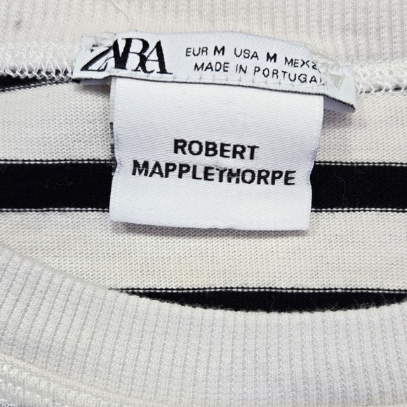 Zara Robert Mapplethorpe Embrace 100% Cotton Striped Top Limited Edition Rare - Picture 8 of 11